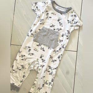 Burt’s Bees Baby Short Sleeve Sheep One Piece Romper Jumpsuit